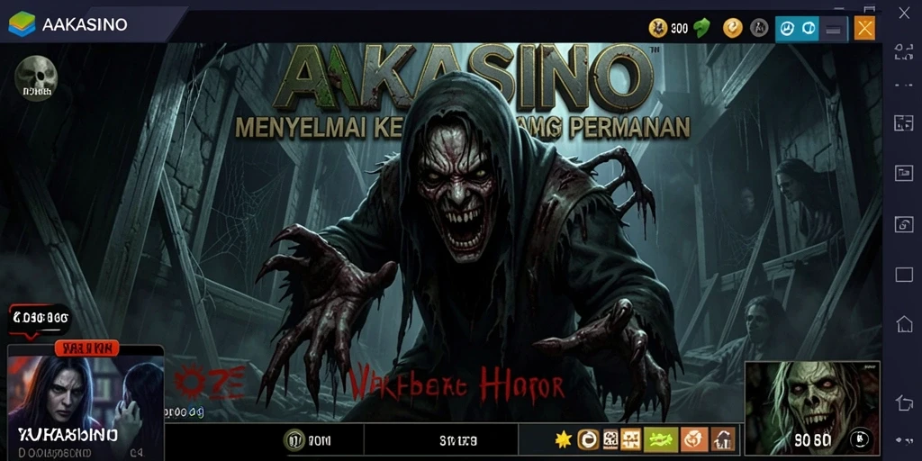 Tampilan menegangkan dari gameplay AAKASINO yang penuh kengerian.