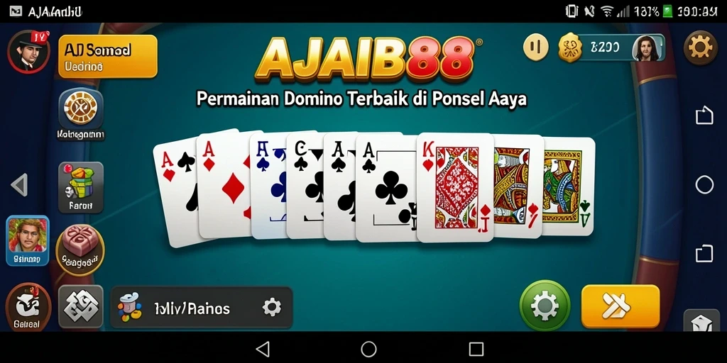 Screenshot gameplay AJAIB88 yang menampilkan serunya permainan Domino.