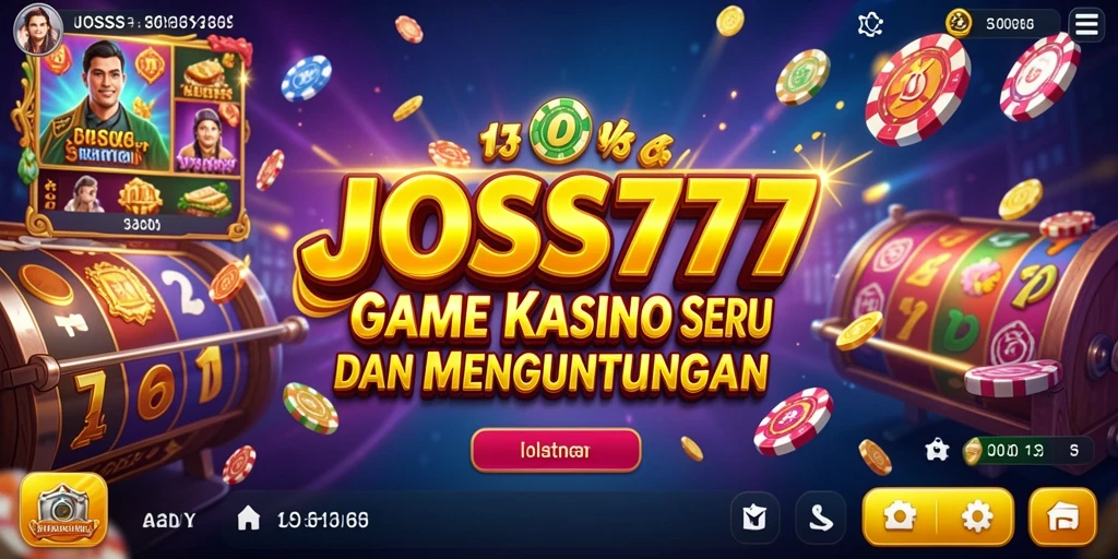Screenshot utama JOSS777 yang menunjukkan gameplay mendebarkan Kasino.