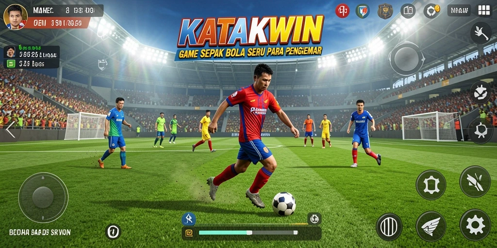 Tampilan seru saat pertandingan sepak bola di KATAKWIN.