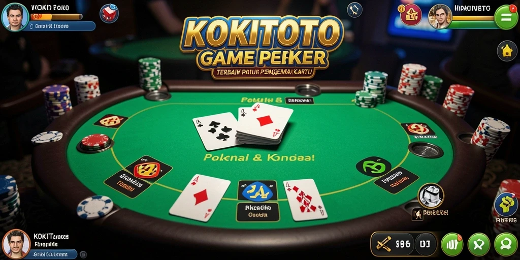 Screenshot KOKITOTO menampilkan gameplay poker yang seru dan mendebarkan.