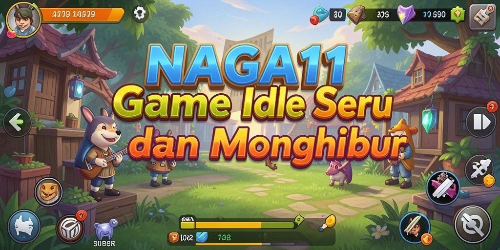Screenshot gameplay NAGA11 yang menampilkan aksi seru dalam game idle.