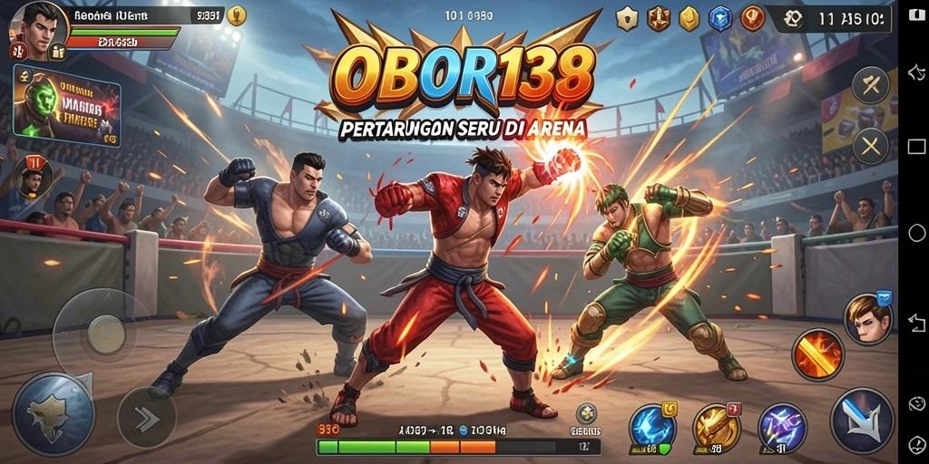 Tampilan seru dari pertarungan di arena OBOR138 yang penuh aksi.