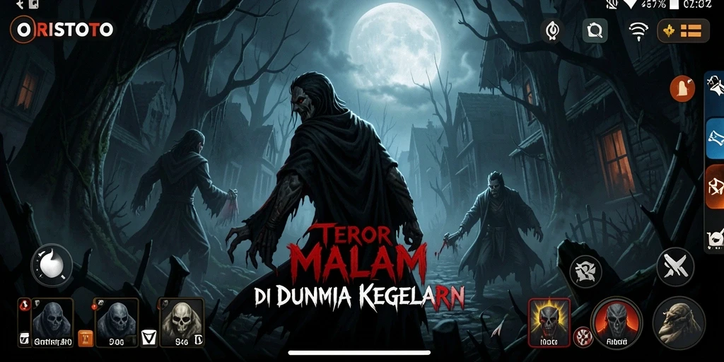 Tampilan menyeramkan dari gameplay ORISTOTO yang penuh ketegangan.