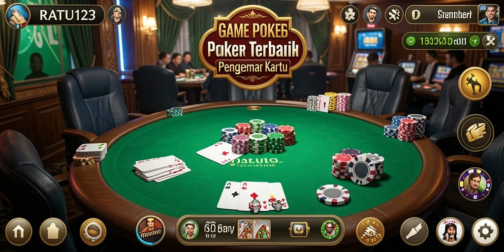 Tampilan menarik dari permainan poker di RATU123 yang penuh aksi.