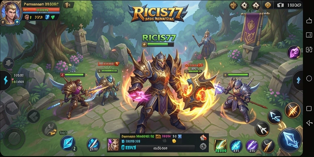 Screenshot gameplay RICIS77 menampilkan petualangan seru dalam MMORPG.
