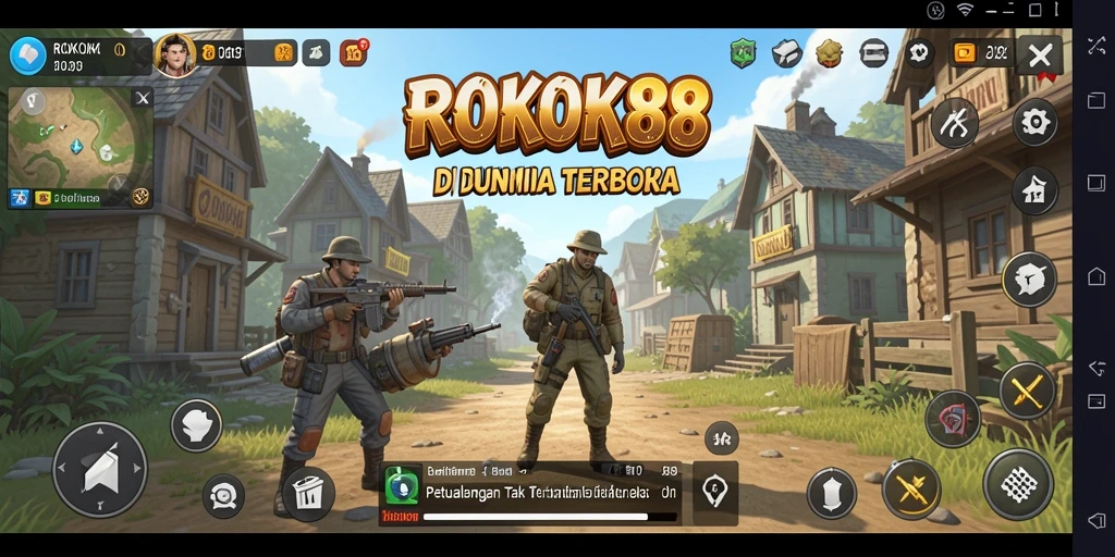 Screenshot ROKOK88 menampilkan petualangan Open World yang seru.