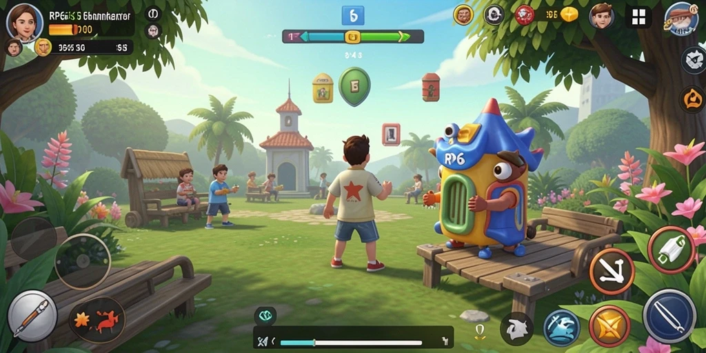 Tampilan gameplay RP66 yang ceria dan menarik.