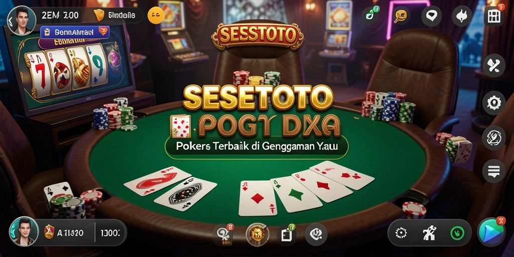 Tampilan gameplay Poker yang seru dan mendebarkan di SESETOTO.