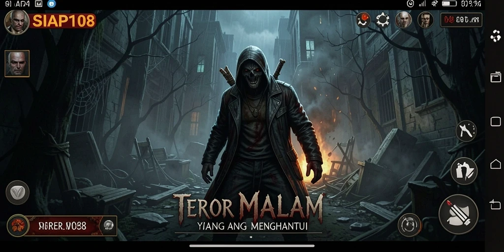 Tampilan gameplay yang menyeramkan dalam SIAP108 atau pengalaman horor.