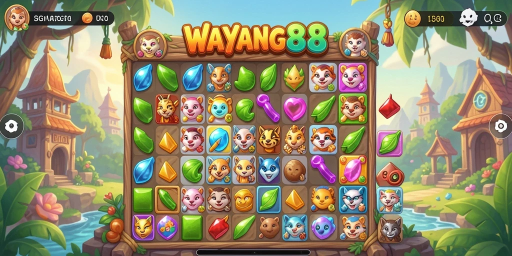 Tampilan gameplay seru dari WAYANG88 dengan karakter wayang yang menarik.